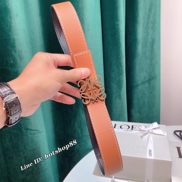 LOEWE高端爆款皮帶 羅意威Anagram圖案帶扣小牛皮腰帶  jjp2562